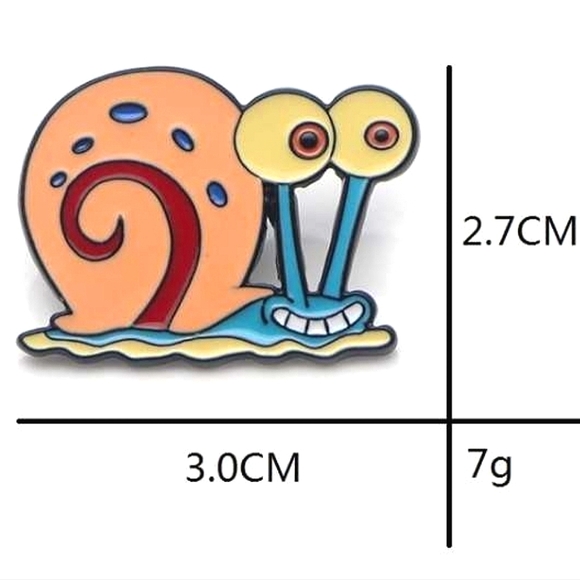 Cute enamel "Gary the Snail" push Lapel pin. - Picture 4 of 7